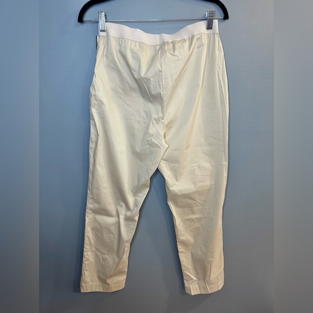 NWT Liviana Conti Elastic Waist Cropped Cotton Pant | Italy Size 48/US Size 10 - Picture 6 of 7